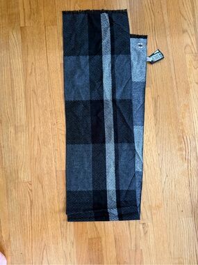Men's Black & Gray Plaid Scarf